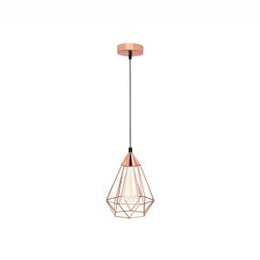 Nova Luce Paolo - hanglamp - Ø 17 x 120 cm - koper