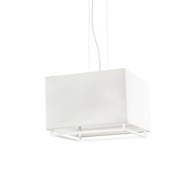 Faro Vesper - hanglamp - 40 x 40 x 28 cm - beige en wit