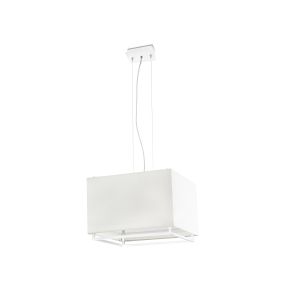 Faro Vesper - hanglamp - 40 x 40 x 28 cm - beige en wit