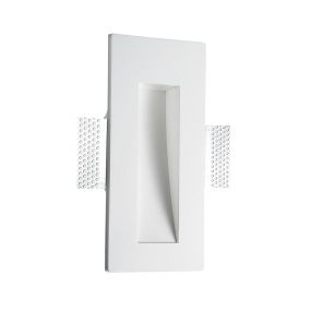 Nova Luce Cirocco - inbouw wandverlichting - 24 x 11 cm - wit gips