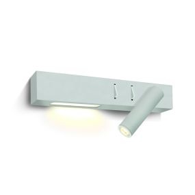 ONE Light Reading Spot – wandspot rechts met schakelaar - 30 x 3,5 x 5 cm - 3W + 6W LED incl. - wit