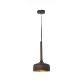 Nova Luce Nuorese - hanglamp - Ø 20 x 120 cm - donker bruin