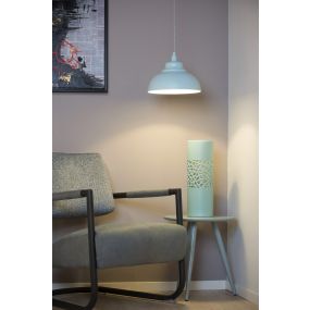 Lucide Isla - hanglamp - Ø 29 x 122 cm - pastel blauw