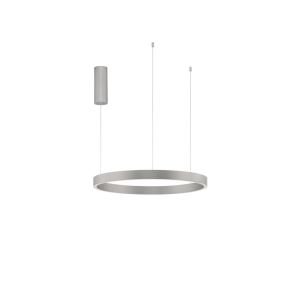 Nova Luce Elowen - hanglamp - Ø 60 x 150 cm - 60W dimbare LED incl. - zilver