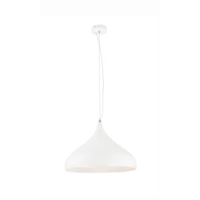 Nova Luce Benicio - hanglamp - Ø 42 x 140 cm - wit