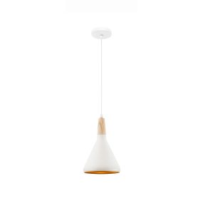 Nova Luce Juno - hanglamp - Ø 18 x 140 cm - wit en goud