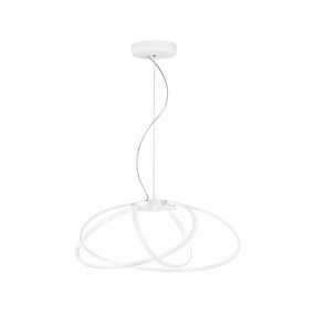 Nova Luce Estia - hanglamp - Ø 68 x 120 cm - 78W LED incl. - mat wit