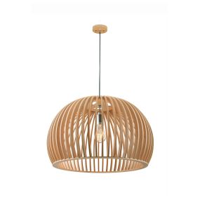 Nova Luce Plade - hanglamp - Ø 40 x 155 cm - bruin en zwart