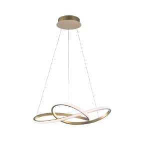 Nova Luce Fusion - hanglamp - Ø 72 x 150 cm - 53W LED incl. - messing goud