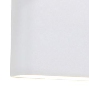 Nova Luce Soho - buiten wandverlichting - 18,5 x 3 x 10 cm - 2 x 5W LED incl. - IP54 - wit