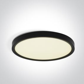 ONE Light Plafo - plafondlamp - Ø 40 x 2,5 cm - 32W LED incl. - zwart