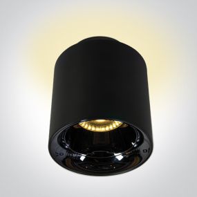 ONE Light Backlight Cylinders - opbouwspot - Ø 10 x 11,6 cm - 18W + 2W LED incl. - zwart