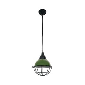 Faro Claire - hanglamp - Ø 16,5 x 14 cm - glanzend groen