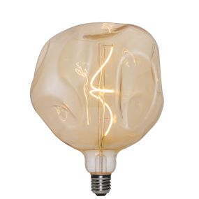 Daylight Italia Bumped LED lamp - Ø 18 x 21,5 cm - E27 - 5W dimbaar - 1800K - amber