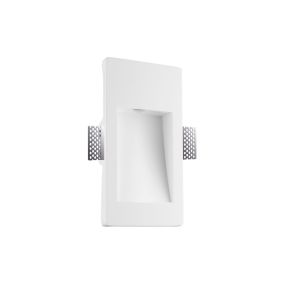 Nova Luce Eurona - inbouw wandverlichting - 16,5 x 8 cm - 1W LED incl. - wit gips