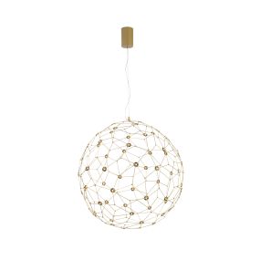 Nova Luce Sole - hanglamp - Ø 80 x 330 cm - 21,6W LED incl. - goud