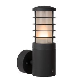 Lucide Solid - buiten wandverlichting met dag/nachtsensor - 9 x 14,5 x 26 cm - IP54 - antraciet