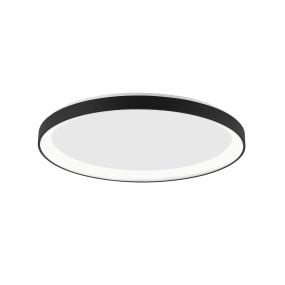 Nova Luce Pertino - plafondverlichting - Ø 58 x 6 cm - 48W dimbare LED incl. - zand zwart