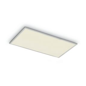 ONE Light Rectangular Panels - plafond/hanglamp - 119,5 x 59,5 x 2 cm - 60W dimbare LED incl. - wit - koel witte lichtkleur