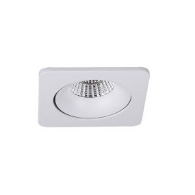 Dobac Arya Square - inbouwspot 1L - 110 x 110 mm, 100 x 100 mm inbouwmaat - 8W LED incl. - wit