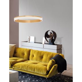 Nova Luce Courtez - hanglamp - Ø 60 x 150 cm - 45W LED incl. - brons