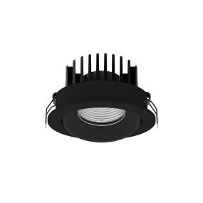 Nova Luce Blade - inbouwspot - Ø 90 mm, Ø 80 mm inbouwmaat - 12W LED incl. - IP65 - zwart