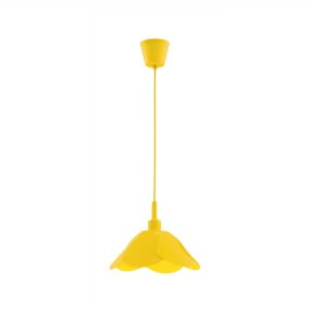 Nova Luce Udine - hanglamp - Ø 25 x 100 cm - geel