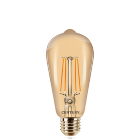 Century Italia LED filament lamp Incanto Epoca - Ø 6,4 x 14 cm - E27 - 8W niet dimbaar - 2200K - amber