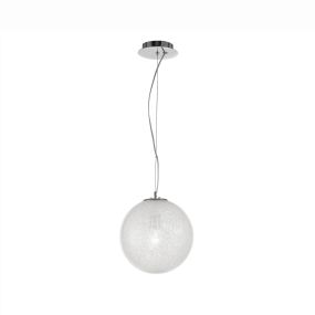 Nova Luce Frozen - hanglamp - Ø 20 x 120 cm - transparant en chroom