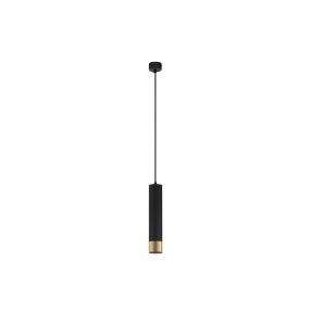 Nova Luce Picto - hanglamp - Ø 6 x 230 cm - zwart en goud