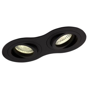 Maxlight Signal II - inbouwspot - 170 x 90 mm, Ø 2 x 75 mm inbouwmaat - zwart