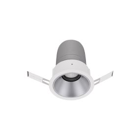 Nova Luce Homer - inbouwspot - Ø 85 mm - inbouwmaat 75 mm - 10W LED incl. - 24° lichtbundel - wit met aluminium