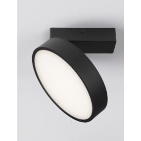 Nova Luce Perfect Profile - plafondlamp - Ø 20 x 9,5 cm - 20W dimbare LED incl. - zwart