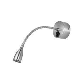 Nova Luce Flex - wandlamp met schakelaar - Ø 7 x 30 cm - 3W LED incl. - chroom