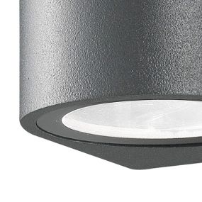 Nova Luce Nero - buiten wandlamp - 8 x 8 x 7 cm -  IP54 - donkergrijs