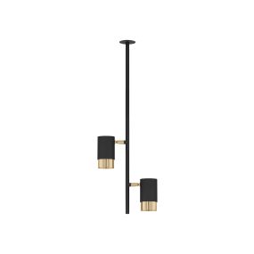 Nova Luce Pongo 2L - inbouwspot - Ø 5,9 x 64,6 cm - Ø 38 mm inbouwmaat - zwart en goud