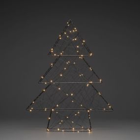 Konstsmide kerstverlichting - kerstboom met 4 standen dimmer - 47 x 11 x 60 cm - mat zwart