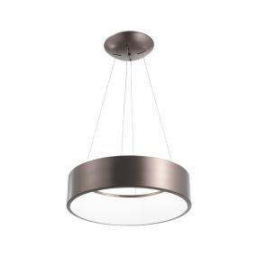 Nova Luce Rando - hanglamp - Ø 45 x 120 cm - 32W dimbare LED incl. - donkergrijs (laatste stuks!)