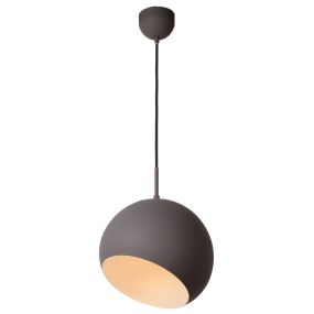 Lucide Bobo - hanglamp - 28 x 28 x 170 cm - 15W LED incl. - mat grijs