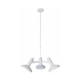 Artdelight Vectro - hanglamp - Ø 55 x 173 cm - wit