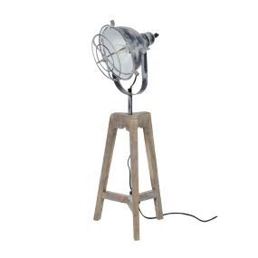 Vico Tripod - staanlamp - 83 cm - grijs en bruin