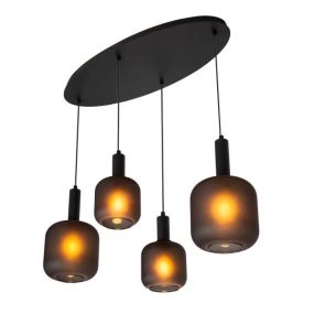 Lucide Eloise - hanglamp - 93 x 41 x 150 cm- zwart