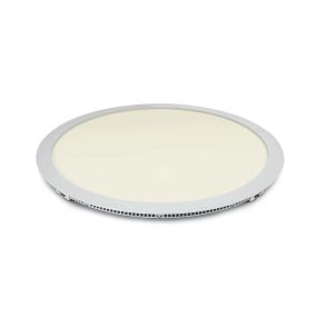 ONE Light Round Recessed Panels Die Cast - plafondverlichting - Ø 42 x 2 cm - 40W LED incl. - IP40 - wit - koel witte lichtkleur