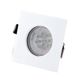 Maxlight Square - inbouwspot - 80 x 80 mm, Ø 68 mm inbouwmaat - IP44 - wit