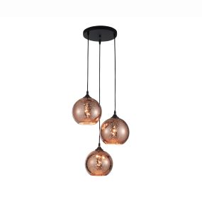 Nova Luce Blaze - hanglamp - Ø 35 x 155 cm - koper