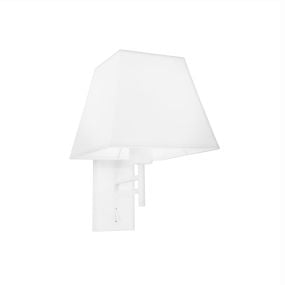 Nova Luce Logan - wandverlichting met schakelaar - 25 x 21 x 32 cm - wit