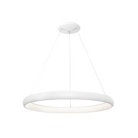 Nova Luce Albi - hanglamp - Ø 81 x 120 cm - 80W dimbare LED incl. - wit