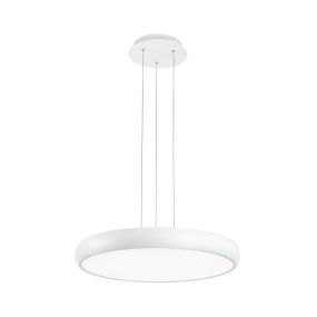 Nova Luce Gap - hanglamp - Ø 51 x 120 cm - 50W LED incl. - wit (stockopruiming!)