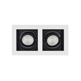 Projectlight Bloq 2 - inbouwspot - 180 x 100 mm, 171 x 92 mm inbouwmaat - wit en zwart