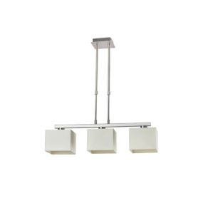 Faro Thana - hanglamp - 68 x 16 x 90 cm - wit en nikkel